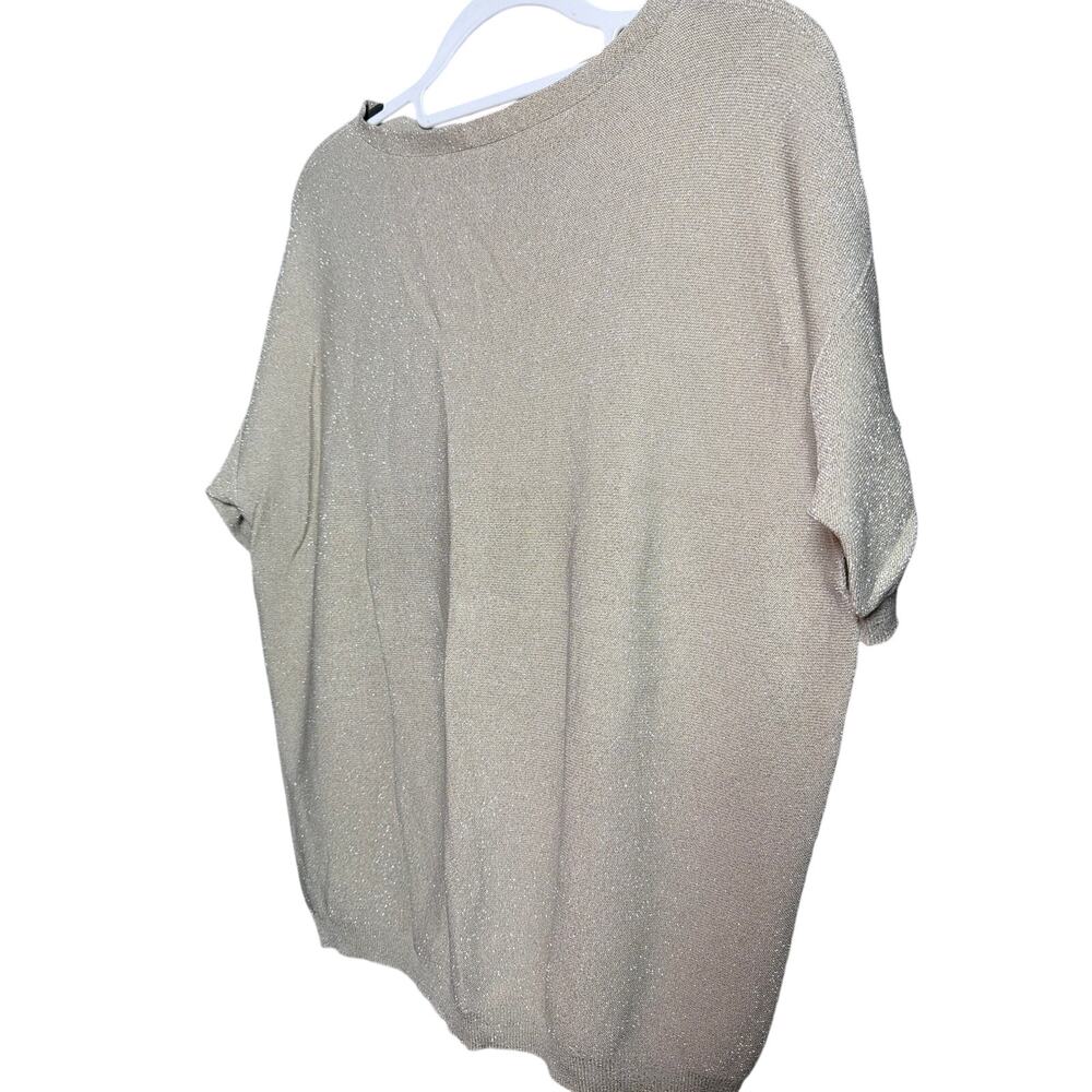 0239 Fabiana Filippi Lurex Knit Top Italy IT 38 Oversized Fits Medium